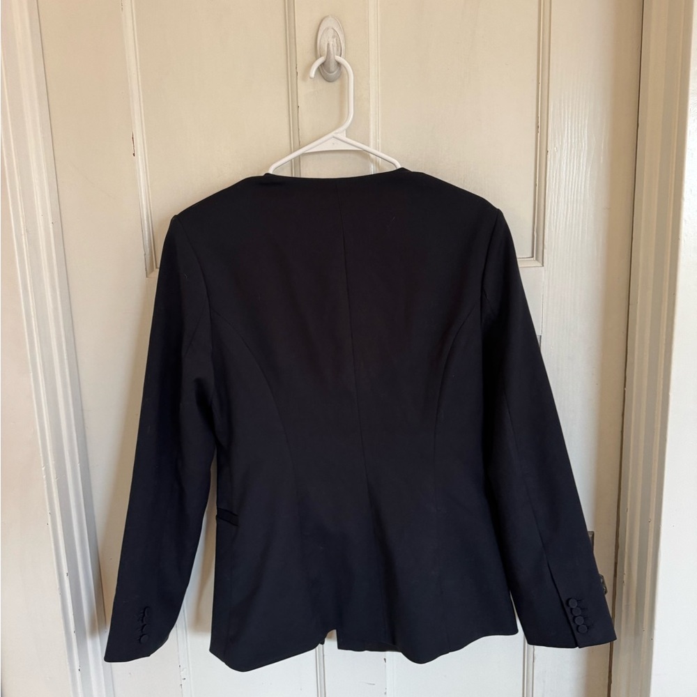 NWT Abercrombie & Fitch black collarless blazer size medium - Picture 5 of 8